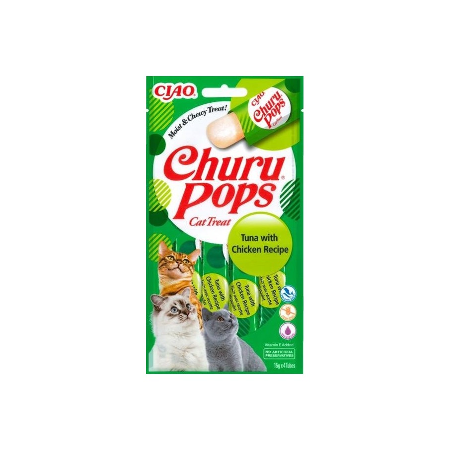 Pamlsok Inaba Churu Pops cat Tuniak s kuraťom 4 tuby 60 g